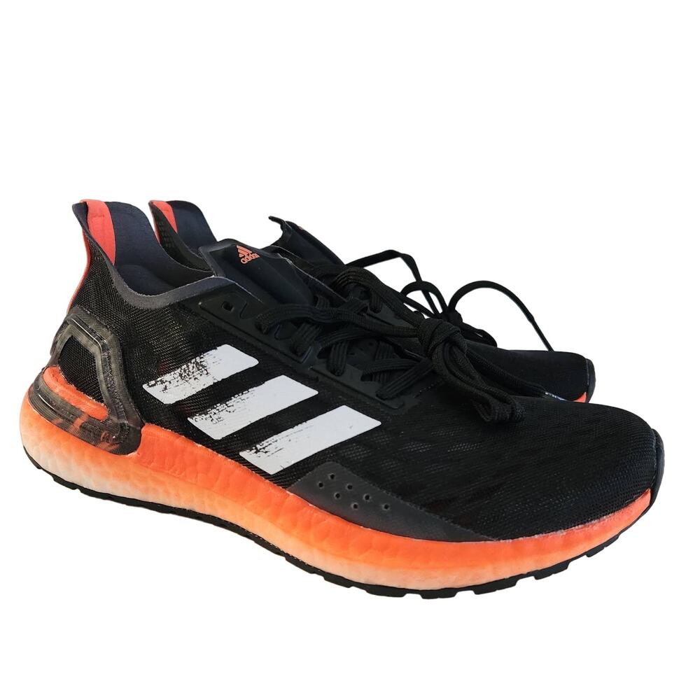 adidas Black and Orange Women's Athletic Running Sneakers